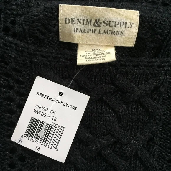 Denim & Supply Cable Knit Pullover M NWT - Picture 6 of 7